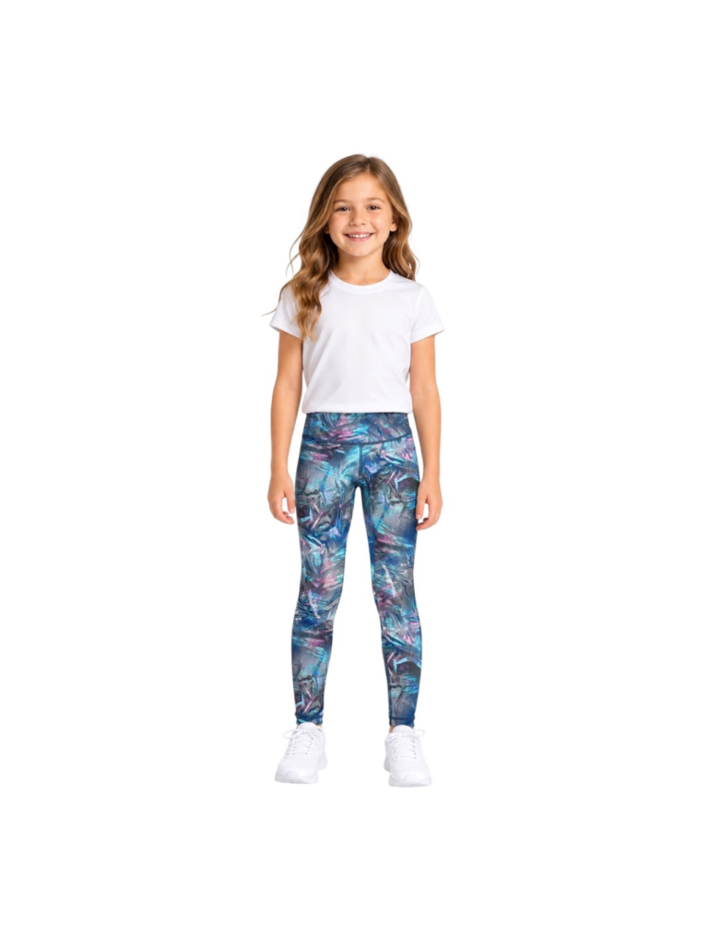 ivivva by lululemon Girls Abstract Print Full Length Leggings Size 7